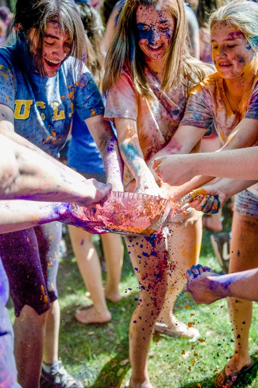 Undergrads experience the Holi Festival on the Hill